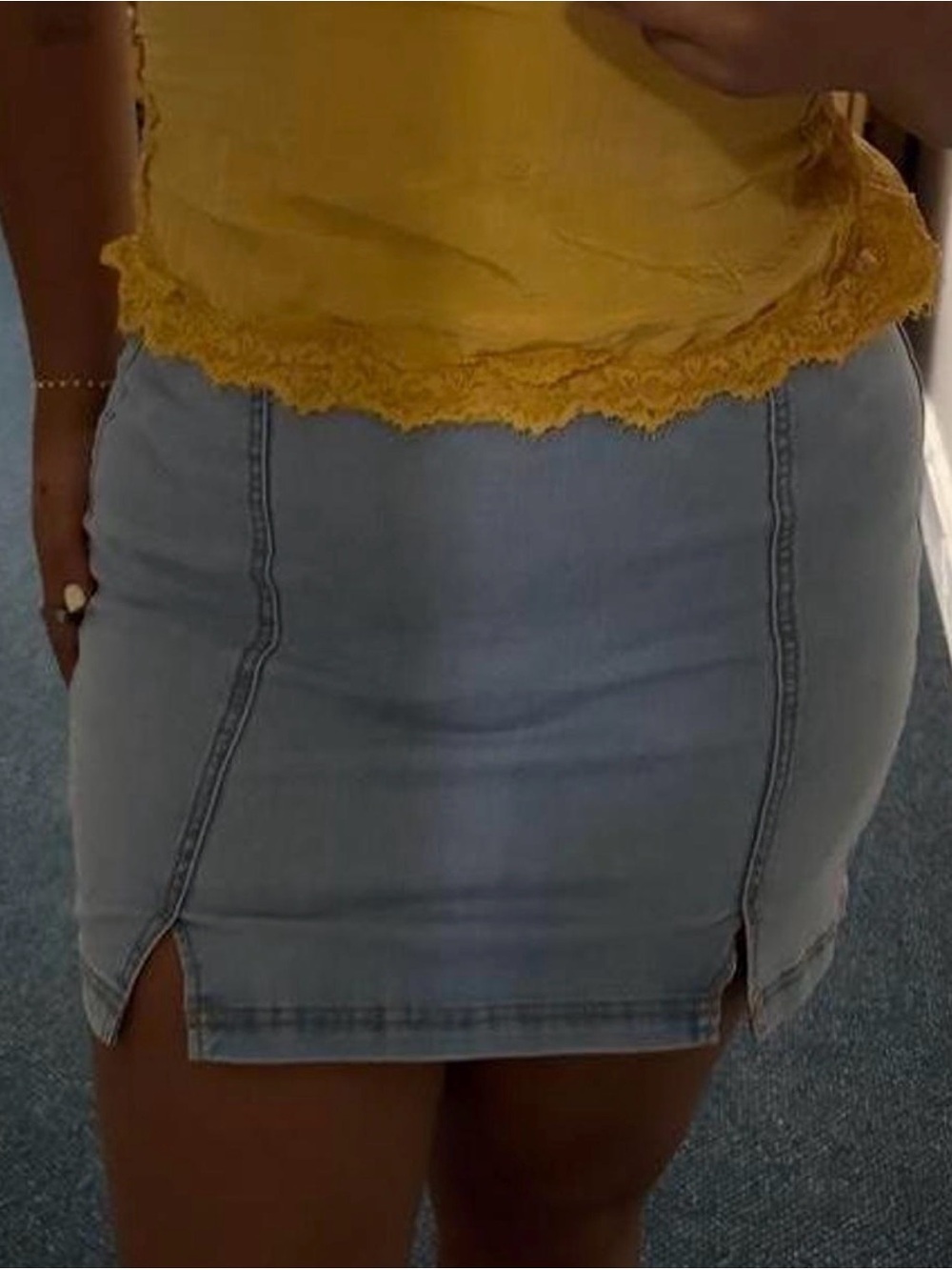 Forever 21 Light Blue Denim Mini Skirt